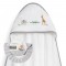 Interbaby Hooded Towel and Rinse Cap Jungle White Grey