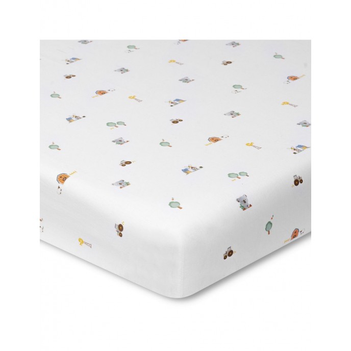 Interbaby Fitted Sheet Cotton Crib 85x55cm Koala