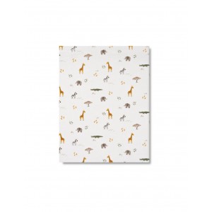 Interbaby Fitted Sheet Cotton Cot 60x120cm Jungle