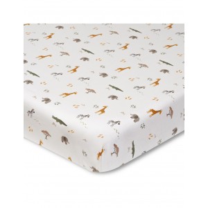 Interbaby Fitted Sheet Cotton Cot 60x120cm Jungle