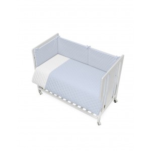 Interbaby Bedding Set Embossed Blue White