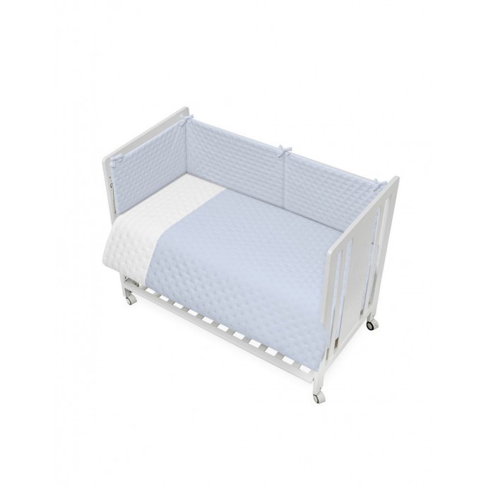 Interbaby Bedding Set Embossed Blue White