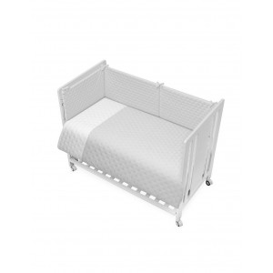 Interbaby Bedding Set Embossed Grey White