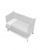 Interbaby Bedding Set Embossed Grey White