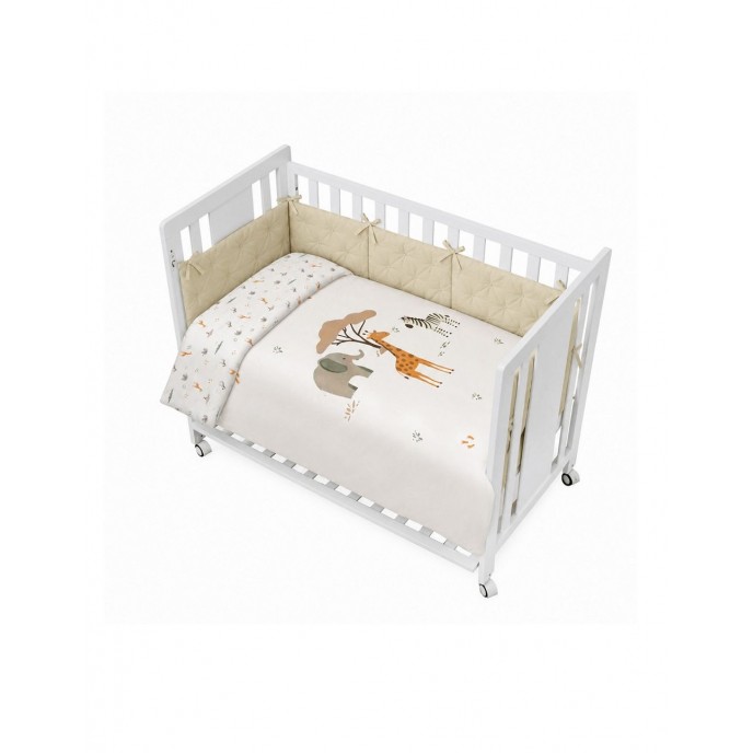 Interbaby Bedding Set Savanna Jungle Beige