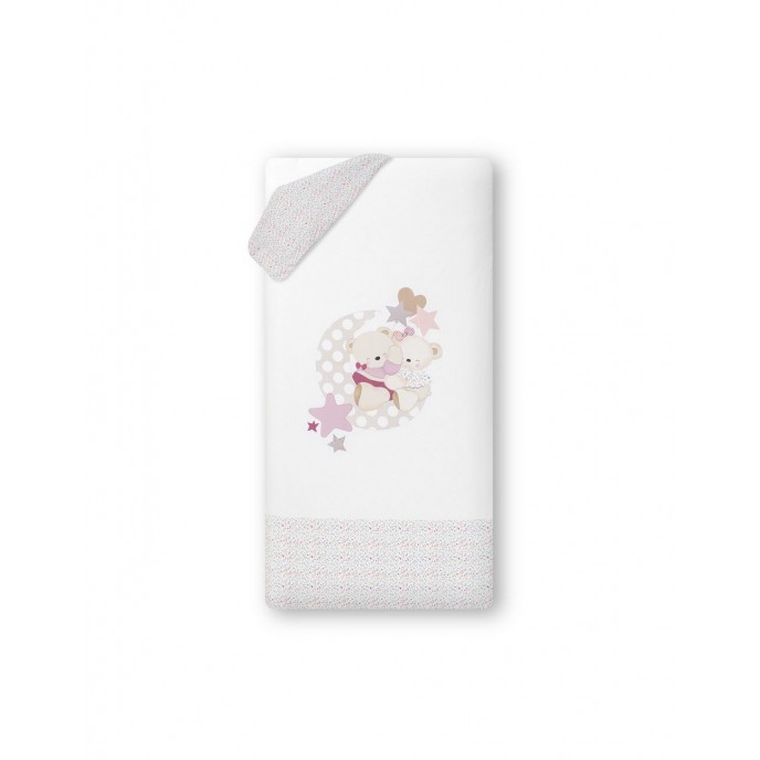 Interbaby Bedding Set Bear Floral Pink