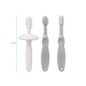 Kiokids Toothbrush Set Grey