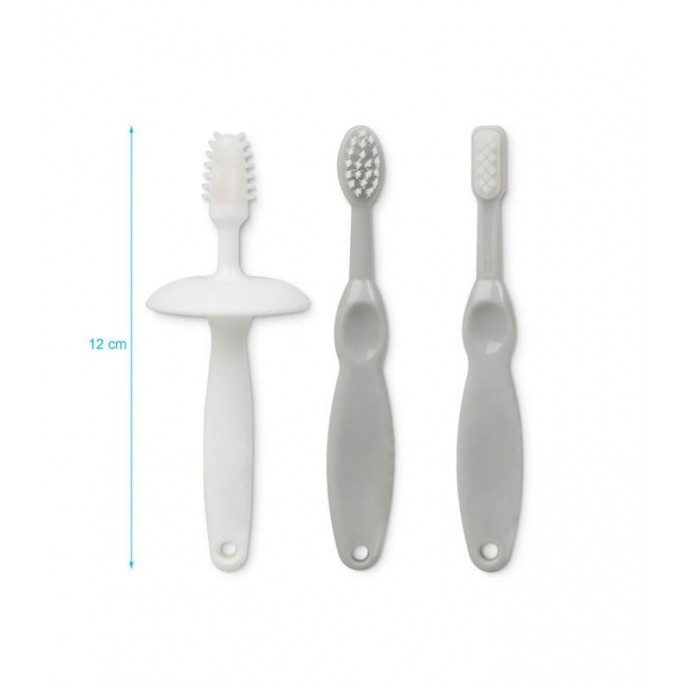 Kiokids Toothbrush Set Grey Kiokids Toothbrush Set Grey