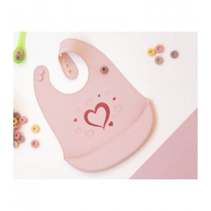 Kiokids Silicone Bib Pink Kiokids Silicone Bib Pink