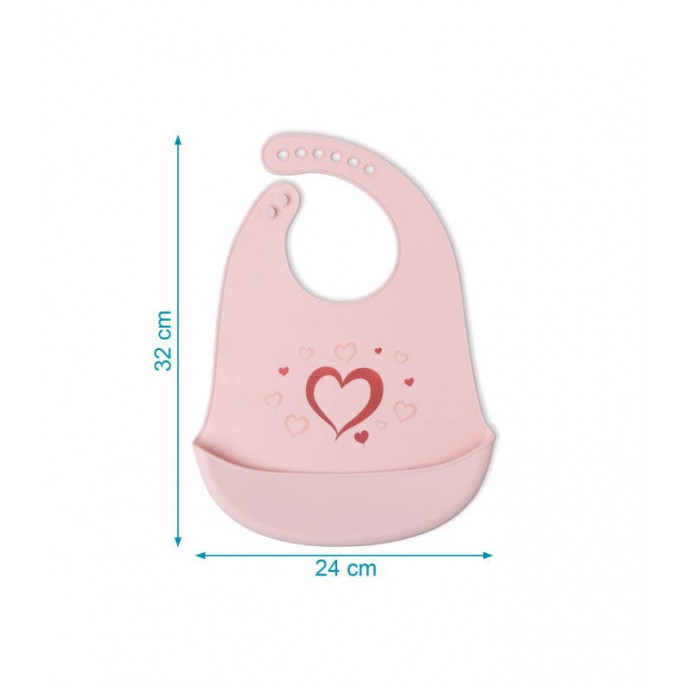 Kiokids Silicone Bib Pink Kiokids Silicone Bib Pink
