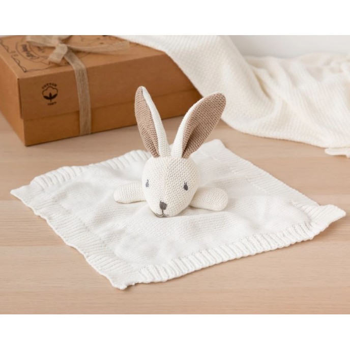 Kiokids Doudou Comforter Bunny White