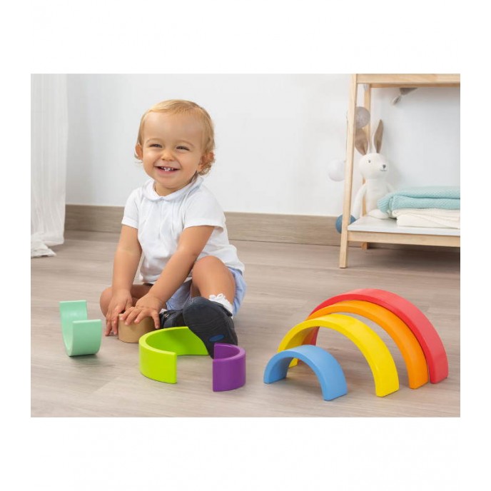 Kiokids Wooden Large Rainbow Stacker