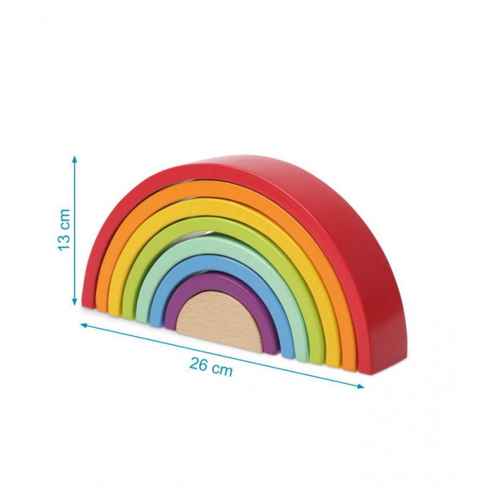 Kiokids Wooden Large Rainbow Stacker