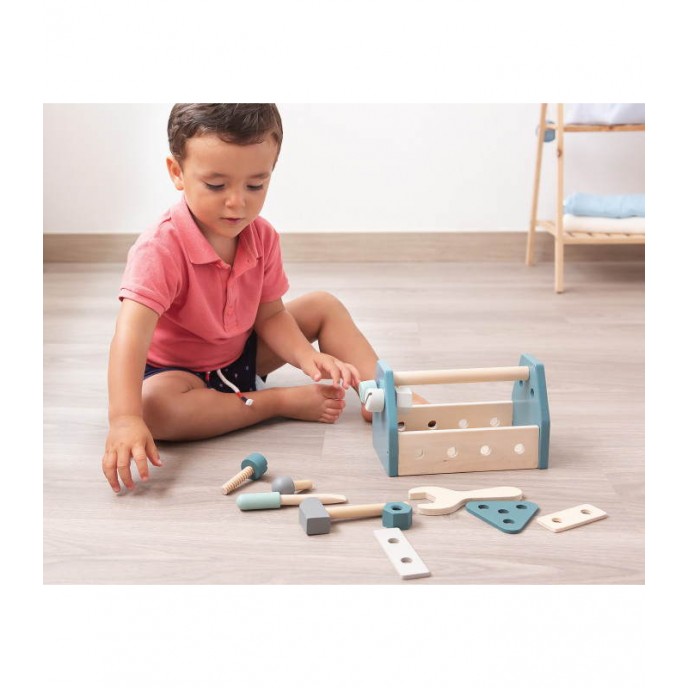 Kiokids Wooden Tool Box Blue