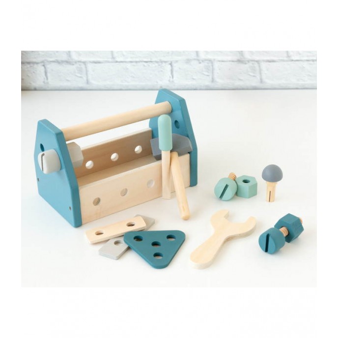 Kiokids Wooden Tool Box Blue