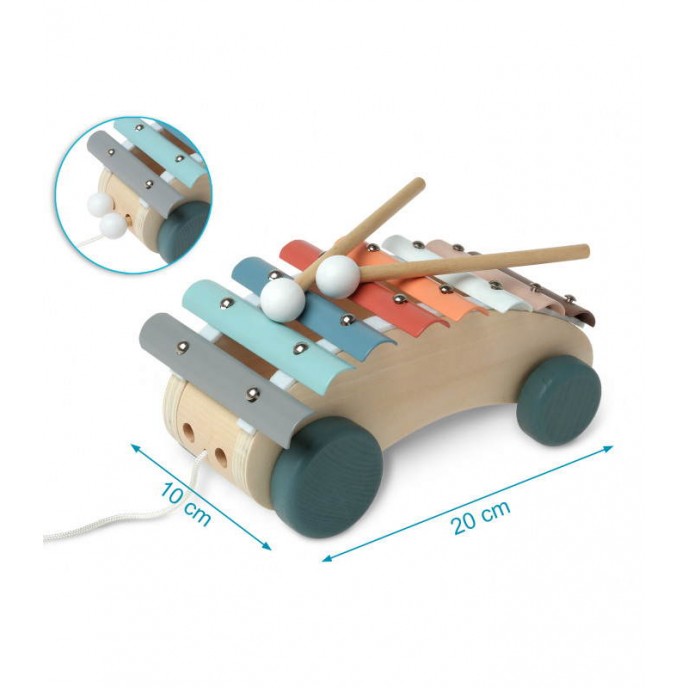 Kiokids Wooden Xylophone Pull Along