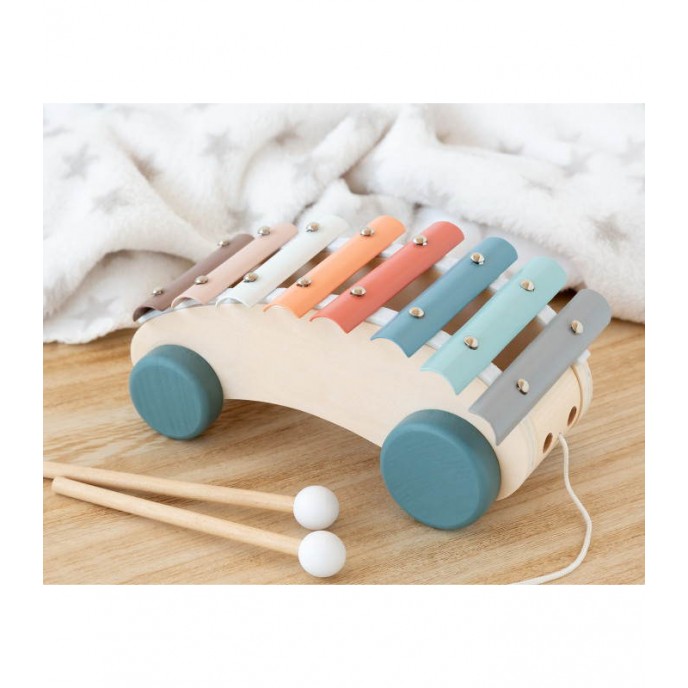 Kiokids Wooden Xylophone Pull Along