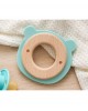 Kiokids Wood and Silicone Teether Bear Green