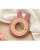 Kiokids Wood and Silicone Teether Bunny Pink