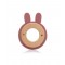 Kiokids Wood and Silicone Teether Bunny Pink Kiokids Wood and Silicone Teether Bunny Pink