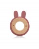 Kiokids Wood and Silicone Teether Bunny Pink