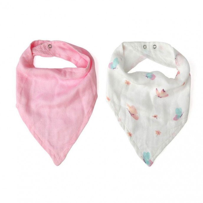 Kiokids Bamboo Bandana Bib Pink