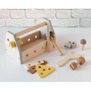 Kiokids Wooden Tool Box Grey Kiokids Wooden Tool Box Grey