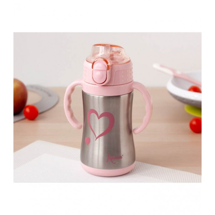 Kiokids Insulated Straw Cup Pink