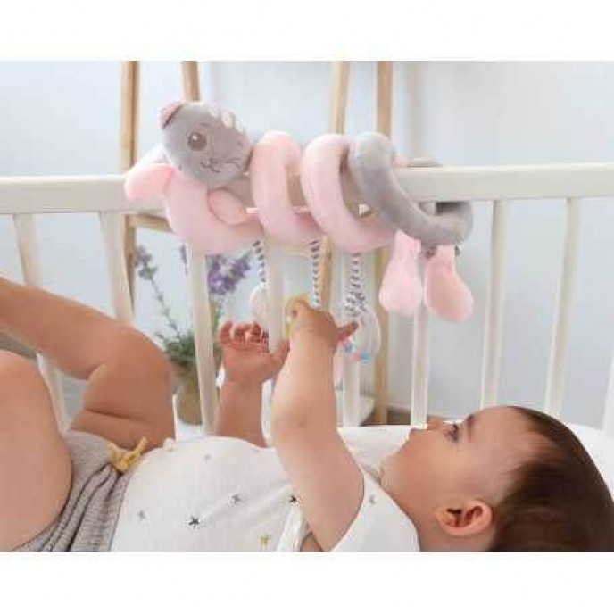 Kiokids Spiral Toy Cat Pink Kiokids Spiral Toy Cat Pink