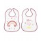 Kiokids Bibs 2pk Pink Rainbow  Kiokids Bibs 2pk Pink Rainbow