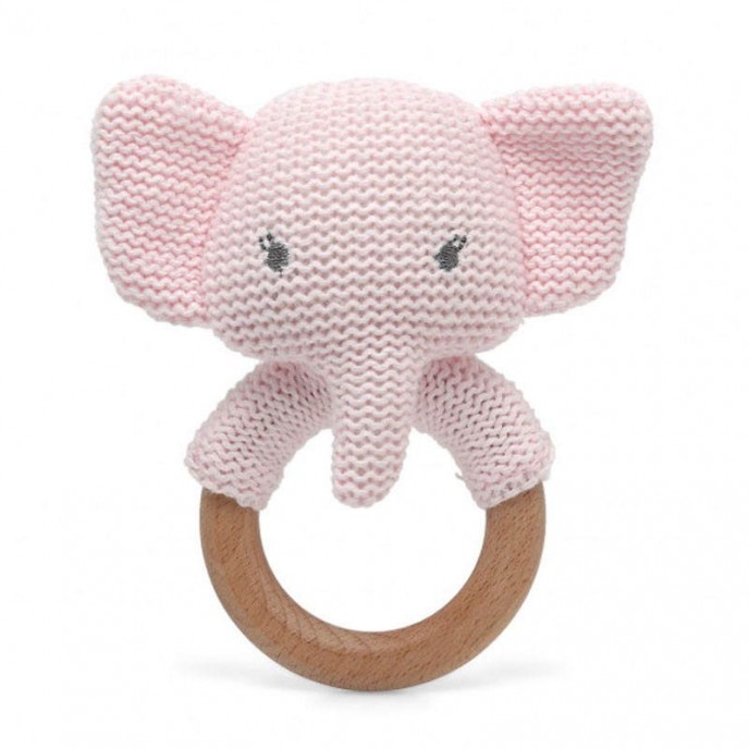 Kiokids Rattle Elephant Pink