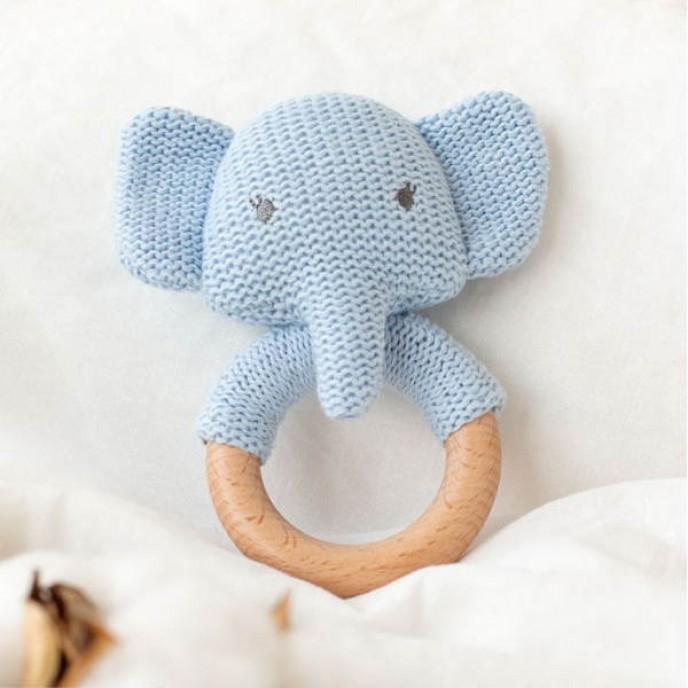 Kiokids Rattle Elephant Blue