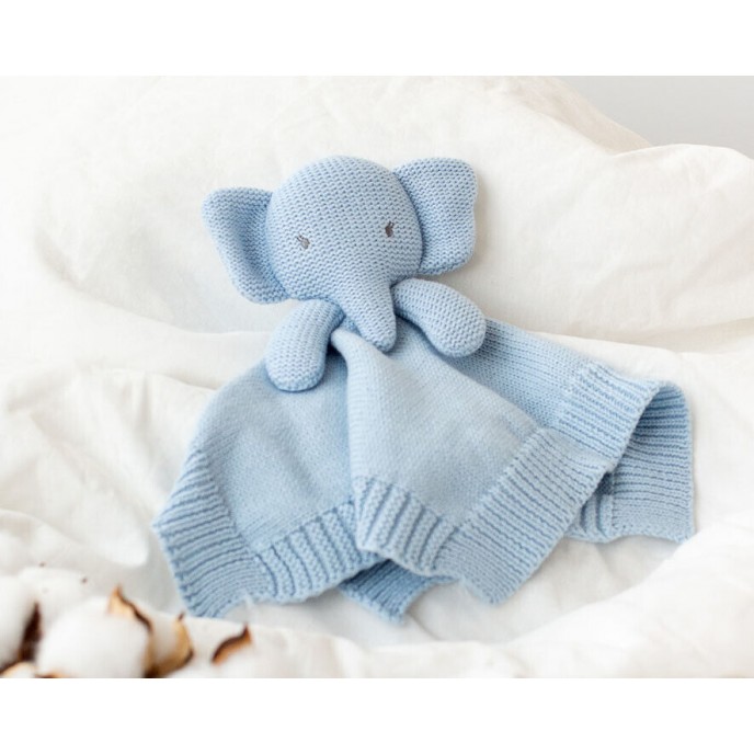 Kiokids Doudou Comforter Elephant Blue