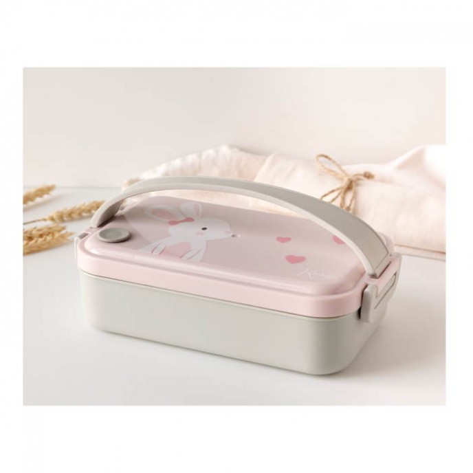 Kiokids Lunch Box Thermal 550ml Pink Bunny Kiokids Lunch Box Thermal 550ml Pink Bunny