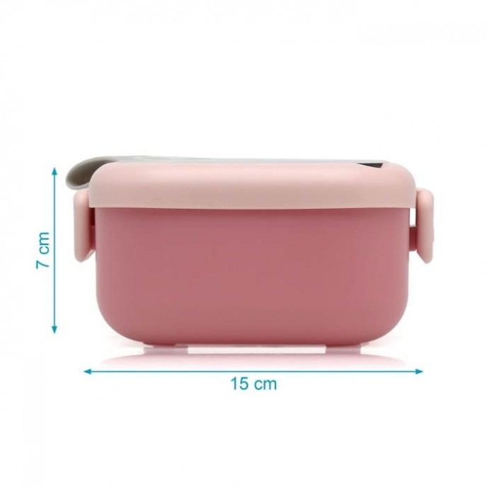 Kiokids Lunch Box and Spoon Pink Kiokids Lunch Box and Spoon Pink