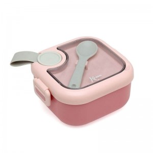Kiokids Lunch Box and Spoon Pink Kiokids Lunch Box and Spoon Pink