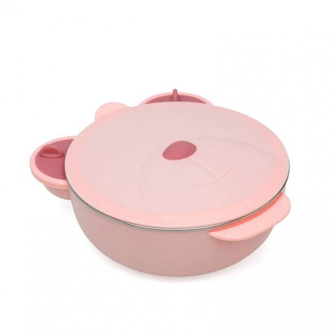 Kiokids Bowl Thermal 450ml Pink