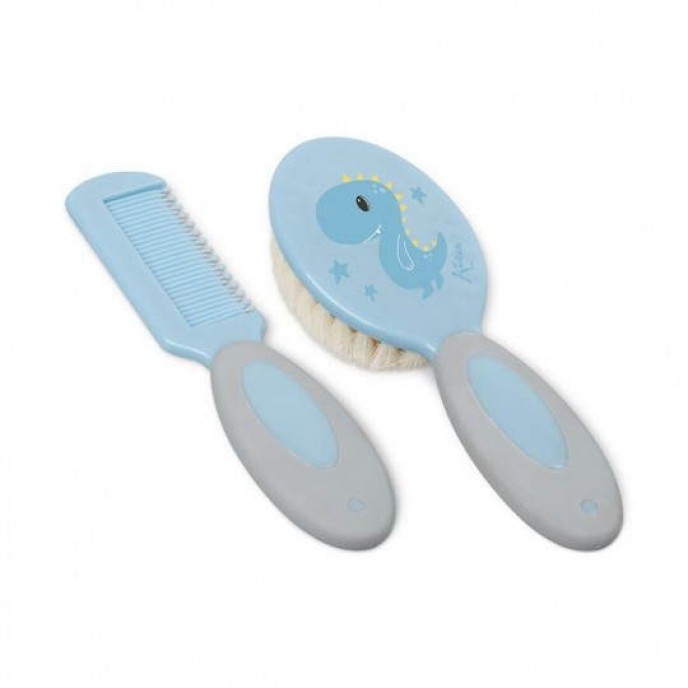 Kiokids Brush and Comb Set Blue Dino