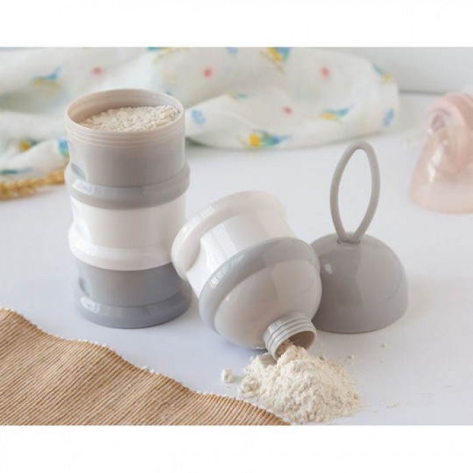 Kiokids Milk Powder Dispenser Pink Grey Kiokids Milk Powder Dispenser Pink Grey