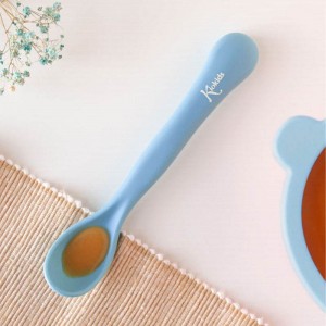Kiokids Silicone Large Spoon 6m Blue