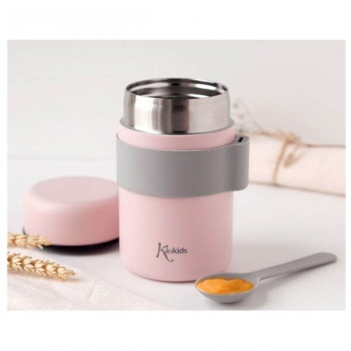 Kiokids Food Flask 500ml Pink