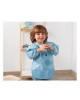 Kiokids Bib Long Sleeve Blue Dino