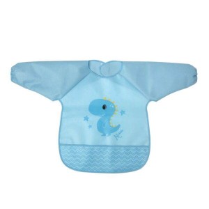 Kiokids Bib Long Sleeve Blue Dino Kiokids Bib Long Sleeve Blue Dino