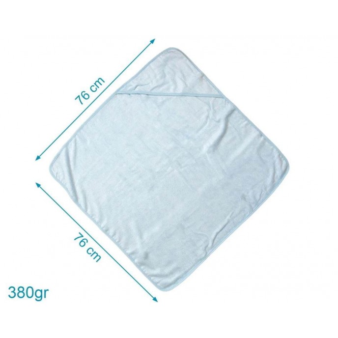 Kiokids Hooded Towel Bamboo 76cm Blue