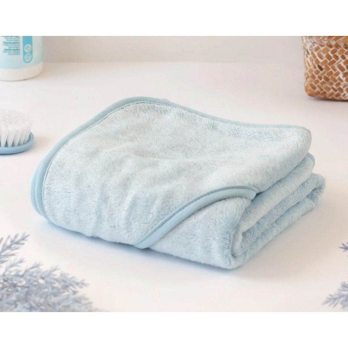 Kiokids Hooded Towel Bamboo 76cm Blue
