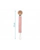 Kiokids Wood and Cotton Soother Clip Pink