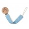 Kiokids Wood and Cotton Soother Clip Blue