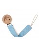 Kiokids Wood and Cotton Soother Clip Blue