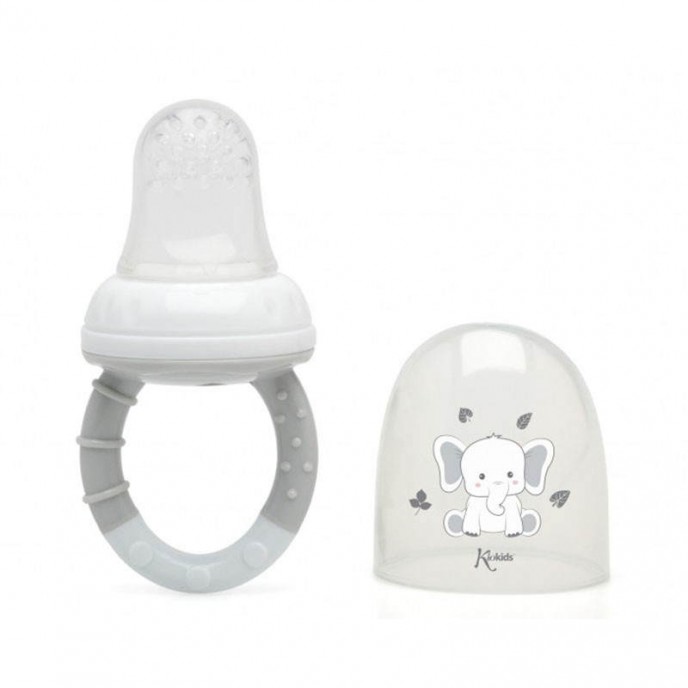 Kiokids Baby Feeder Silicone Grey Elephant