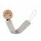 Kiokids Wood and Cotton Soother Clip Grey